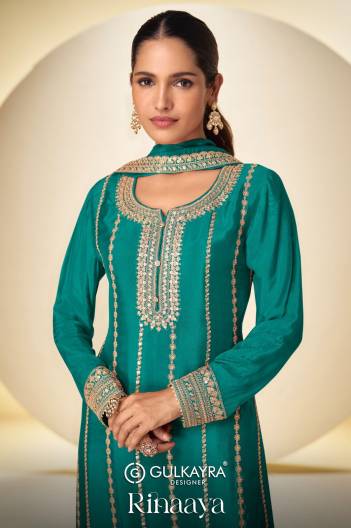  RINAAYA BY GULKAYRA DESIGNER CHINON SALWAR SUIT WHOLESALER IN INDIA